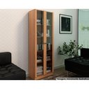 Ver imagem 1 de Estante de Escritório ME4115 c/ 2 Portas c/ Vidro Amêndoa - Tecno Mobili