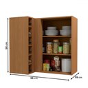Ver imagem 3 de Armário Aéreo Cozinha 98 Cm Mônica 1 Porta Canela - Kappesberg