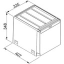 Ver imagem 2 de Lixeira Cube com Dois Cestos de 14 Litros - Cube 40 - Franke