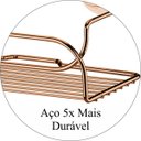 Ver imagem 2 de Suporte Organizador Multiuso Cesto Com Ventosa Cozinha Banheiro - Rosé Gold
