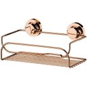 Ver imagem 5 de Suporte Organizador Multiuso Cesto Com Ventosa Cozinha Banheiro - Rosé Gold