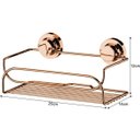 Ver imagem 4 de Suporte Organizador Multiuso Cesto Com Ventosa Cozinha Banheiro - Rosé Gold