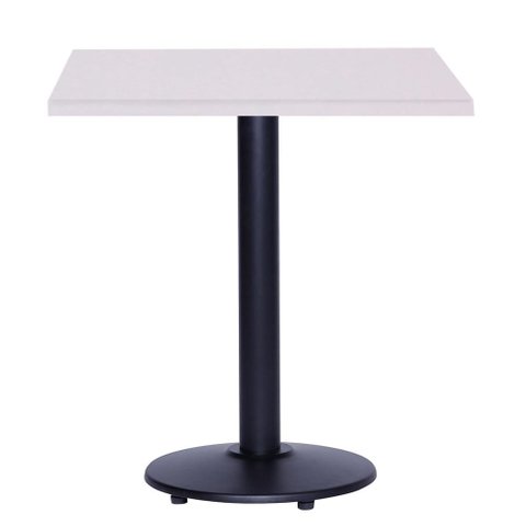 Mesa Bistrô Ferro Preto 111,50 Cm (alt) Disco Redondo Tampo Mdp Quadrado 80 Cm (larg) X 2,50 Cm (