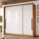 Ver imagem 1 de Guarda Roupa Casal 220cm com 3 Portas de Correr e 4 Gavetas 240837 Valência Politorno Móveis