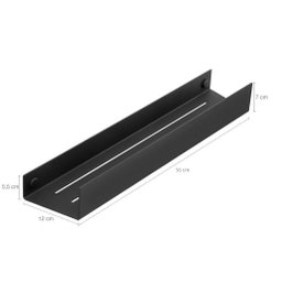 Suporte Porta Shampoo Preto 56cm Alumínio Box Banheiro Banho - 2