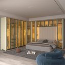 Ver imagem 1 de Guarda-Roupa Modulado Reflecta Innova 14 Portas 339,2cm x 240cm Mod 004 100% MDF Bege/Off White