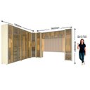 Ver imagem 4 de Guarda-Roupa Modulado Reflecta Innova 14 Portas 339,2cm x 240cm Mod 004 100% MDF Bege/Off White