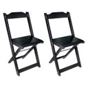 Ver imagem 3 de Conjunto De Mesa Dobrável 60x60 Com 2 Cadeiras Decor Tarimatã Para Area Gourmet - Preto