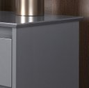 Ver imagem 3 de Mesa de Cabeceira Mini Cômoda 3 Gavetas Luxo - EJ Móveis - Cinza