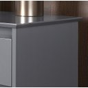 Ver imagem 3 de Mesa de Cabeceira Mini Cômoda 3 Gavetas Luxo - EJ Móveis - Cinza