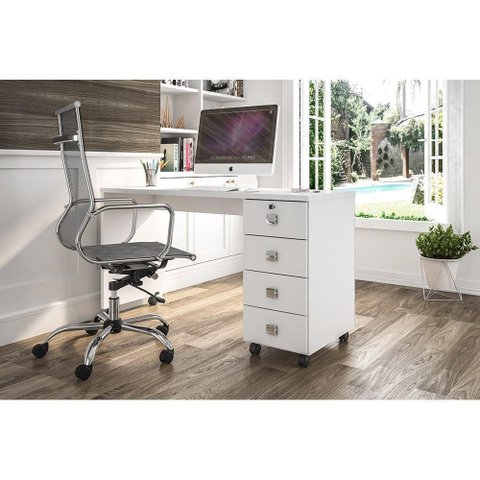 Office Dubai Branco Brilhante - Lukaliam