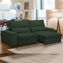 Ver imagem 2 de Sofá Retrátil Reclinável para Sala de Estar Living 250cm Nápoles F04 Veludo Verde - Lyam Decor