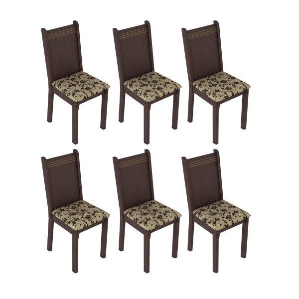 Conjunto Sala de Jantar Mesa e 6 Cadeiras Maris Madesa - 5