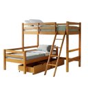 Ver mais imagens de Cama Beliche L Solteiro Madeira Macica 2 Gavetoes:Mel