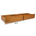 Ver imagem 3 de Cama Beliche L Solteiro Madeira Macica 2 Gavetoes:Mel