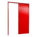 Ver imagem 1 de Porta de Correr Suspensa Lambril Esq L.25 Vermelha 210x80 Brimak