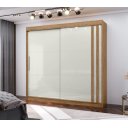 Ver imagem 1 de Roupeiro de Casal Seul 100% MDF 2 Portas de Correr Freijo Off White MX Mx Móveis