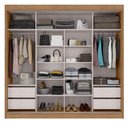 Ver imagem 2 de Roupeiro de Casal Seul 100% MDF 2 Portas de Correr Freijo Off White MX Mx Móveis