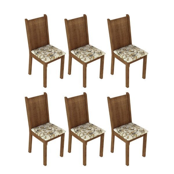 Conjunto Sala de Jantar Mesa e 6 Cadeiras Maris Madesa - 5