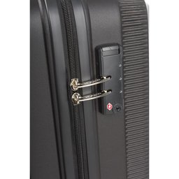 Mala de Bordo Pequena para Viagem Polipropileno American Tourister Camboriu Cadeado Rodas 360º Preta - 3