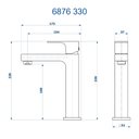Ver imagem 2 de Misturador Monocomando para Lavatorio Fani Retta Cromado 6876 C330