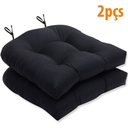 Ver imagem 1 de Almofada para Assento Futton Solid 40x40cm Preto 2Pçs