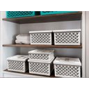 Ver imagem 3 de Cesto Organizador M Caixa Média Lavanderia Closet - Crippa - Branco