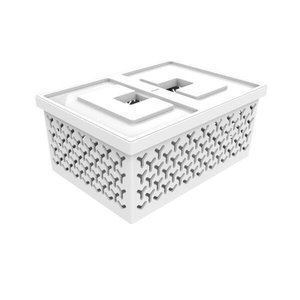 Cesto Organizador M Caixa Média Lavanderia Closet - Crippa - Branco