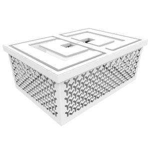 Cesto Organizador G Caixa Grande Lavanderia Closet - Crippa - Branco