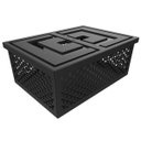 Ver imagem 1 de Cesto Organizador G Caixa Grande Lavanderia Closet - Crippa - Preto