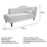 Recamier Diana 160cm Lado Esquerdo Suede Branco Adj Decor - 2
