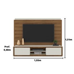 Rack com Painel para TV até 70 Channel Nature/Off White - 3