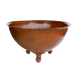 Lenheiro Lareira Braseiro Marrom Externa Ferro Jardim G84cm - 1