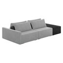 Ver imagem 1 de Sofá Ilha 2 Lugares Living 272cm Modulado Sala Lary Veludo/pu Pto K01 - D’Rossi