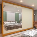 Ver imagem 4 de Guarda Roupa 2 Portas com Espelho 100% Mdf Apolo Gelius Naturale/off White