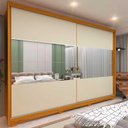 Ver imagem 5 de Guarda Roupa 2 Portas com Espelho 100% Mdf Apolo Gelius Naturale/off White
