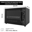 Ver imagem 3 de Forno Elétrico de Bancada Nardelli 70L Grill com 2 Grades e Luz Interna