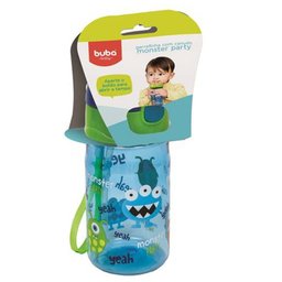 Garrafinha Monstrinho com Canudo 400Ml Rosa - Buba - 4