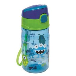 Garrafinha Monstrinho com Canudo 400Ml Rosa - Buba - 2