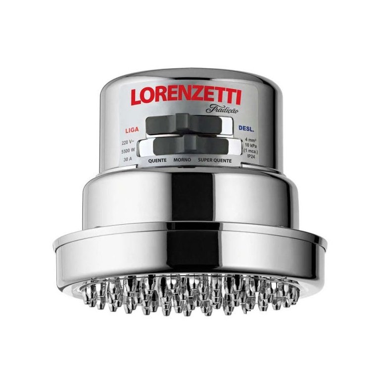 Chuveiro elétrico multitemperatura Tradição 6800W 220V Lorenzetti