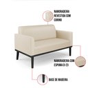 Ver imagem 6 de Sofá Namoradeira com Poltrona Base de Madeira Fixa Preto Marisa Corino D03 - D’Rossi Bege