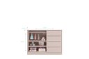 Ver imagem 5 de Quarto completo com Guarda Roupa 3 Portas e 4 Gavetas + Cômoda 2 Portas e 4 Gavetas Pérola Rosê - Ph