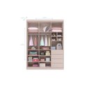Ver imagem 4 de Quarto completo com Guarda Roupa 3 Portas e 4 Gavetas + Cômoda 2 Portas e 4 Gavetas Pérola Rosê - Ph