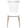 Cadeira Jana Polipropileno Cor Branco Base Madeira - 53519 - 3