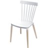 Cadeira Jana Polipropileno Cor Branco Base Madeira - 53519 - 1