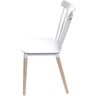 Cadeira Jana Polipropileno Cor Branco Base Madeira - 53519 - 2