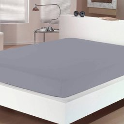 Lençol Avulso Buettner Solteiro King Malha 100% Algodão Image com Elástico Cinza - 3