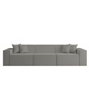 Ver imagem 1 de Sofá 3 Lugares 2,75m Bouclê com Chaise Compactair - Balaqui Cor:cinza Claro