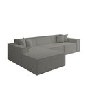 Ver imagem 2 de Sofá 3 Lugares 2,75m Bouclê com Chaise Compactair - Balaqui Cor:cinza Claro