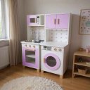 Ver imagem 2 de Kit Mini Cozinha Infantil e Máquina de Lavar - Lilás